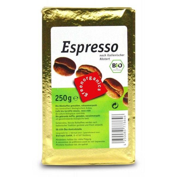 Био кафе еспресо мляно Greenorganic 250 гр.