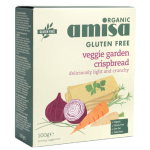 Био хрупкави безглутенови хлебчета със зеленчуци Amisa 100 гр