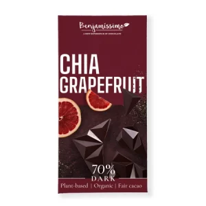 Шоколад Чиа и грейпфрут (Тъмен 70%) 70 гр. Benjamissimo
