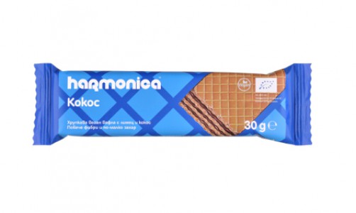 вафла кокос хармоника Био вафла с кокос Хармоника 30гр - Image 1