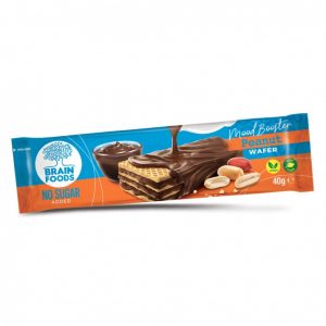 Веган вафла с фъстъци, без добавена захар, Brain Foods, 40 гр