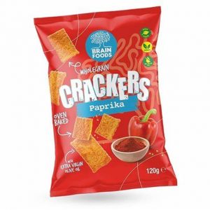 Крекери с паприка Brain foods 120 гр
