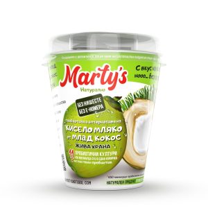 ЙОГУРТ ОТ МЛАД КОКОС 300 ГР MARTY'S